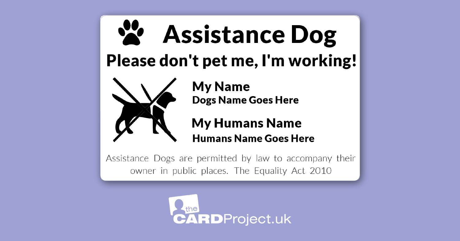 Assistance Dog Mono ID Card 